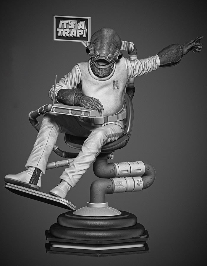 Ackbar Admiral - Sculpture