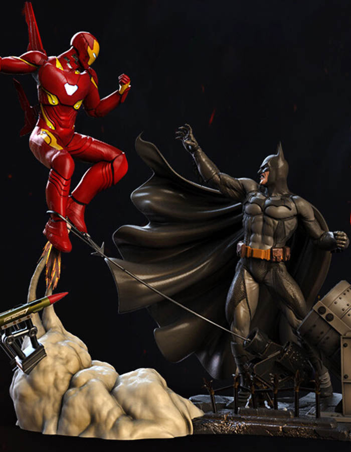 Batman vs Iron Man - Diorama