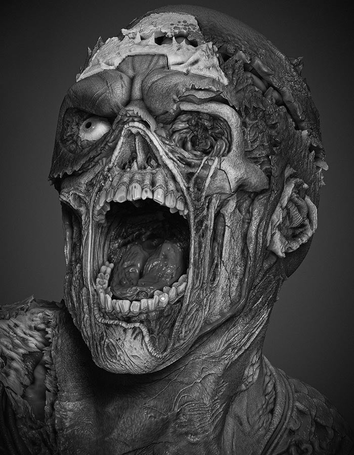 Capitan America Zombie - Sculpture