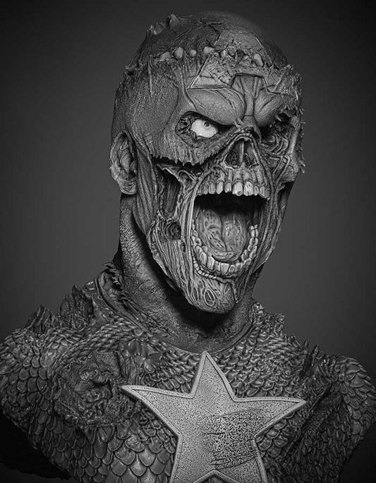 Captain America Zombie - Portrait Bust