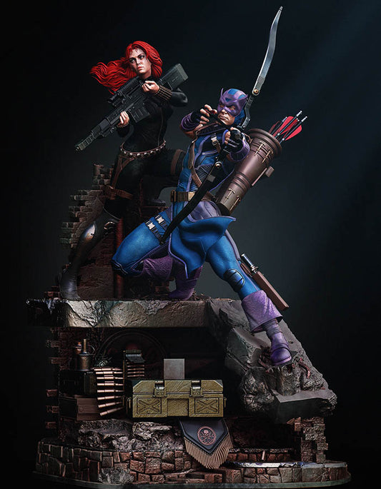 Hawkeye and Black Widow - Diorama