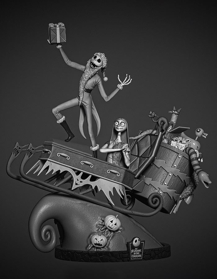 Jack and Sally - Nightmare Before Christmas - Diorama