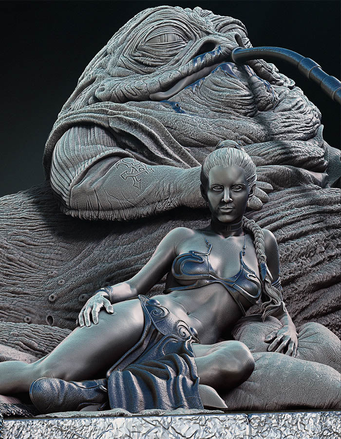 Leia and Jabba - Diorama