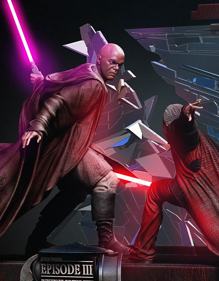 Mace Windu vs Palpatine - Diorama