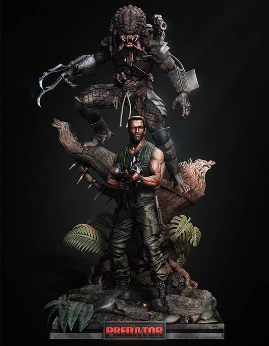 Predator and Dutch Diorama - Sculpture