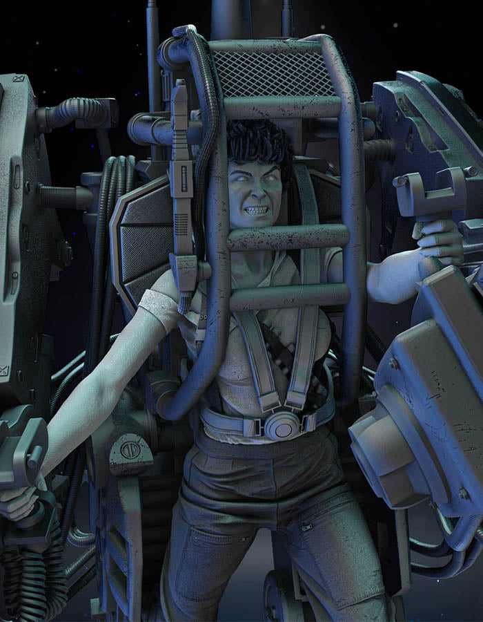 Power Loader and Ripley - Sculpture