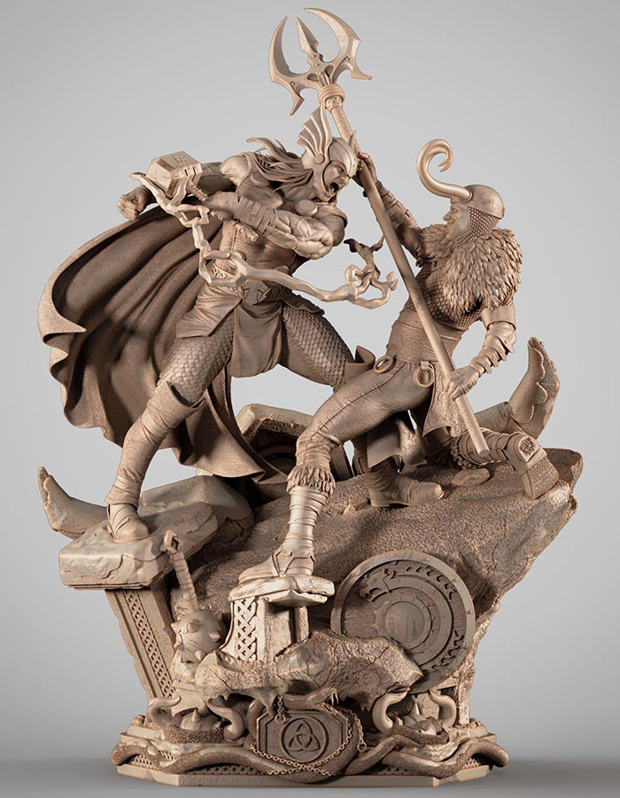 Thor and Loki - Diorama