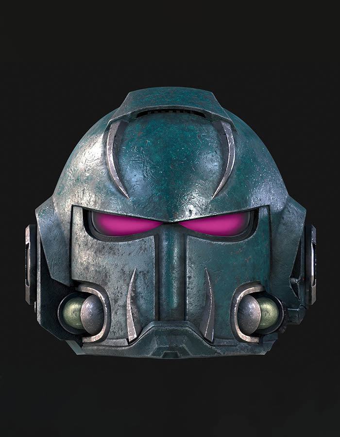 Space Marine Chaos Helmets - Alpha Legion