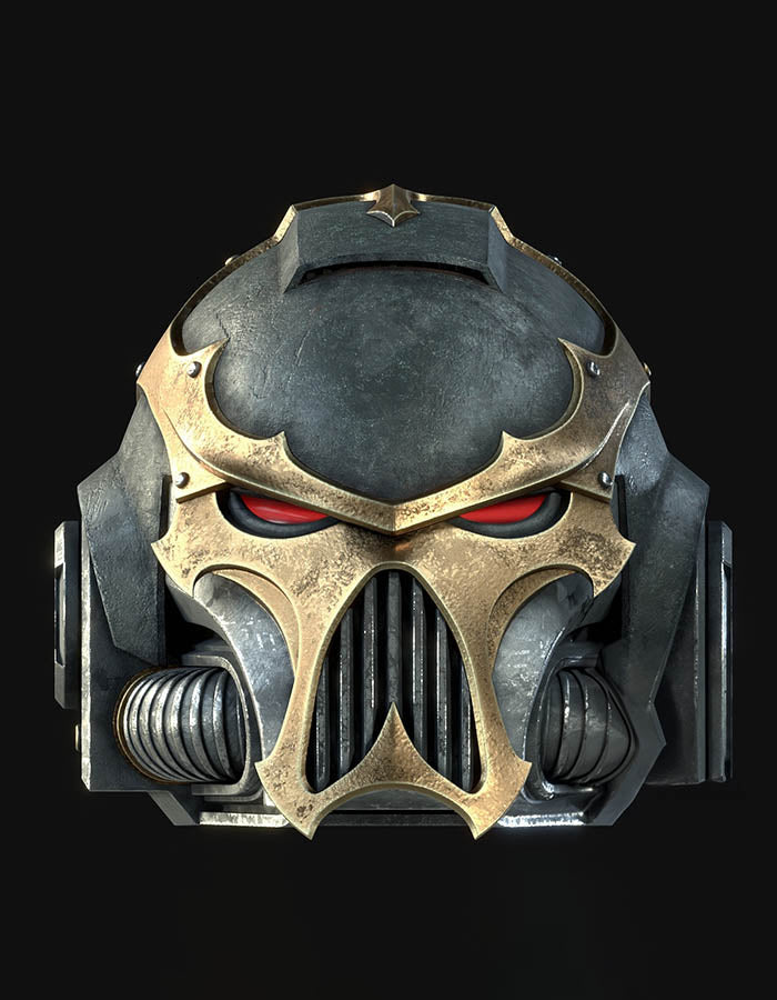 Space Marine Chaos Helmets - Black Legion