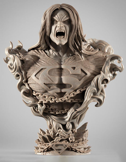 Superman Long Hair Dark Nights - Portrait Bust