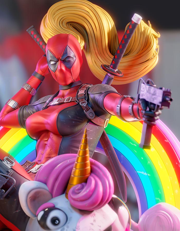 Lady Deadpool - Sculpture