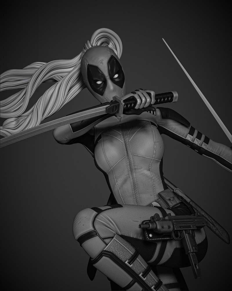 Lady Deadpool - Sculpture