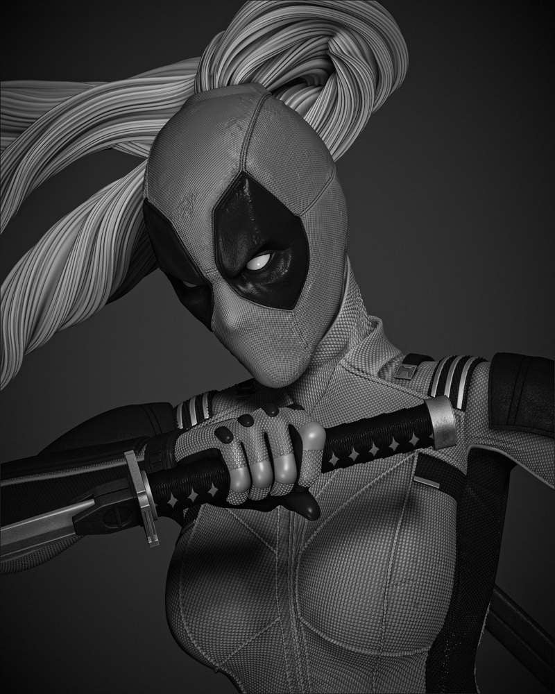 Lady Deadpool - Sculpture