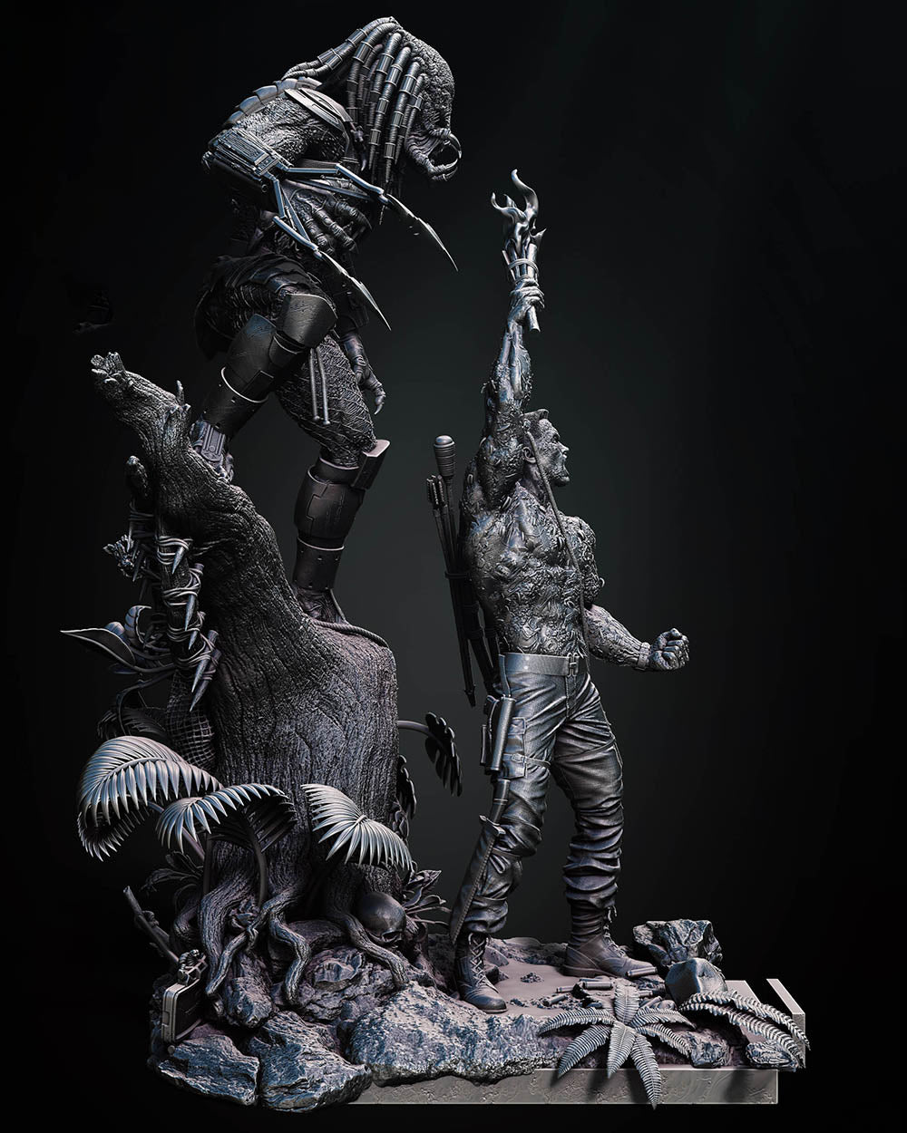 Predator and Dutch (Lifting the torch) - Diorama