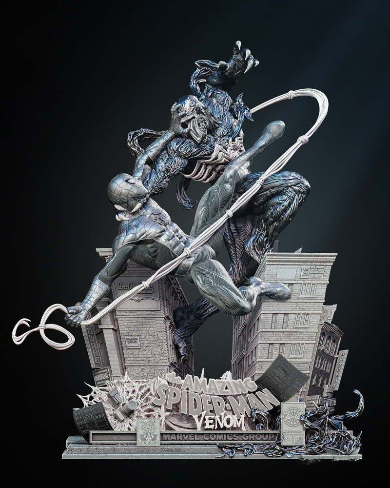 Spiderman and Venom - Diorama