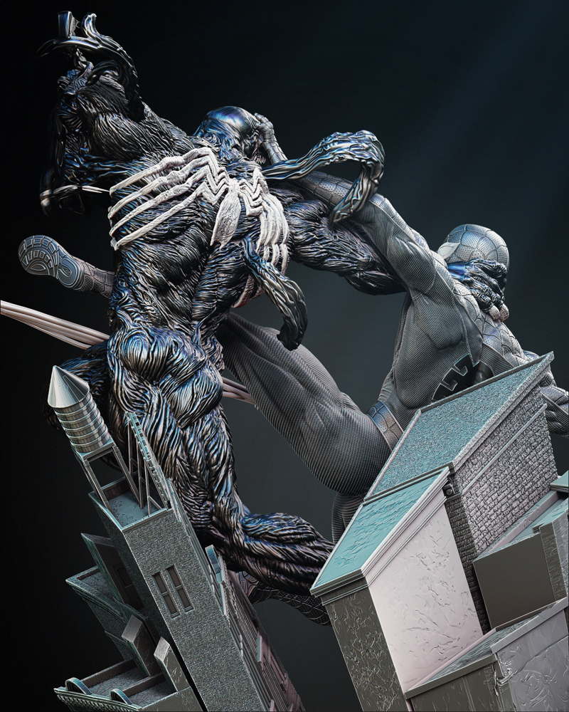 Spiderman and Venom - Diorama