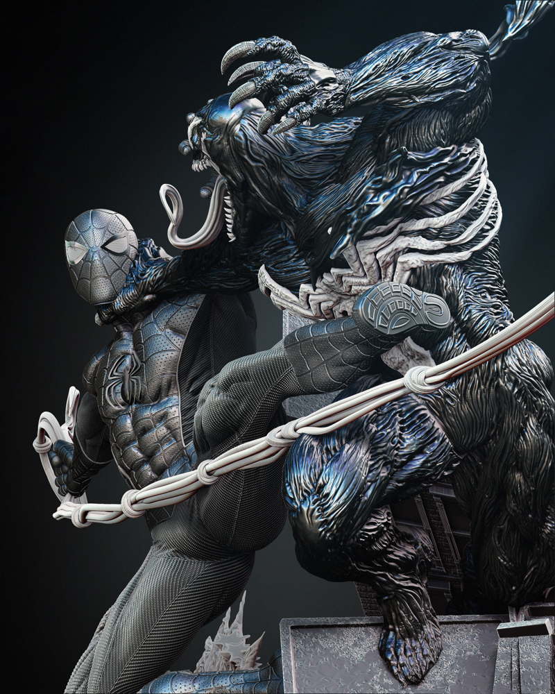 Spiderman and Venom - Diorama