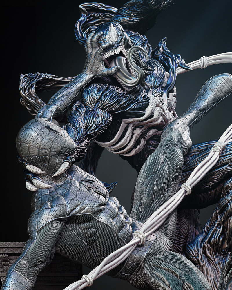 Spiderman and Venom - Diorama