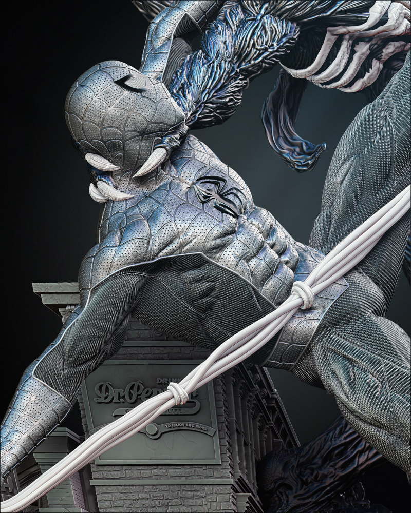 Spiderman and Venom - Diorama