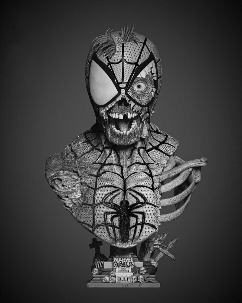 Spiderman Zombie - Portrait Bust