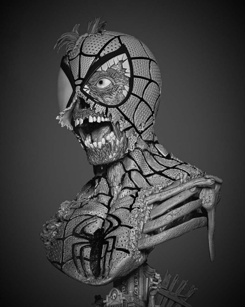 Spiderman Zombie - Portrait Bust