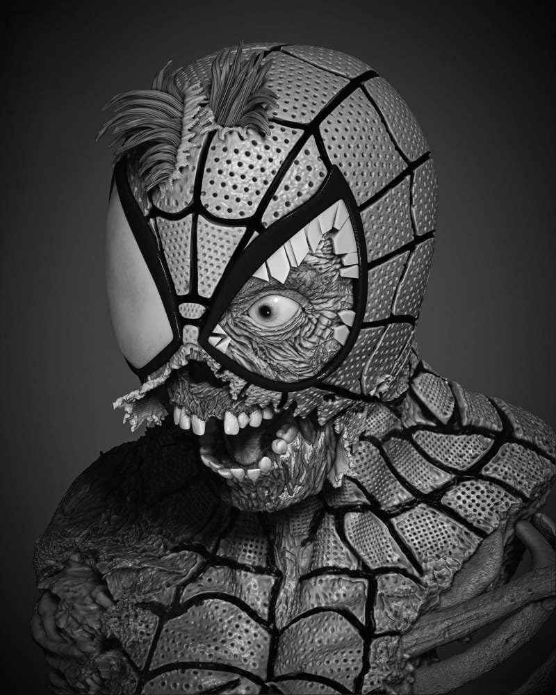 Spiderman Zombie - Portrait Bust