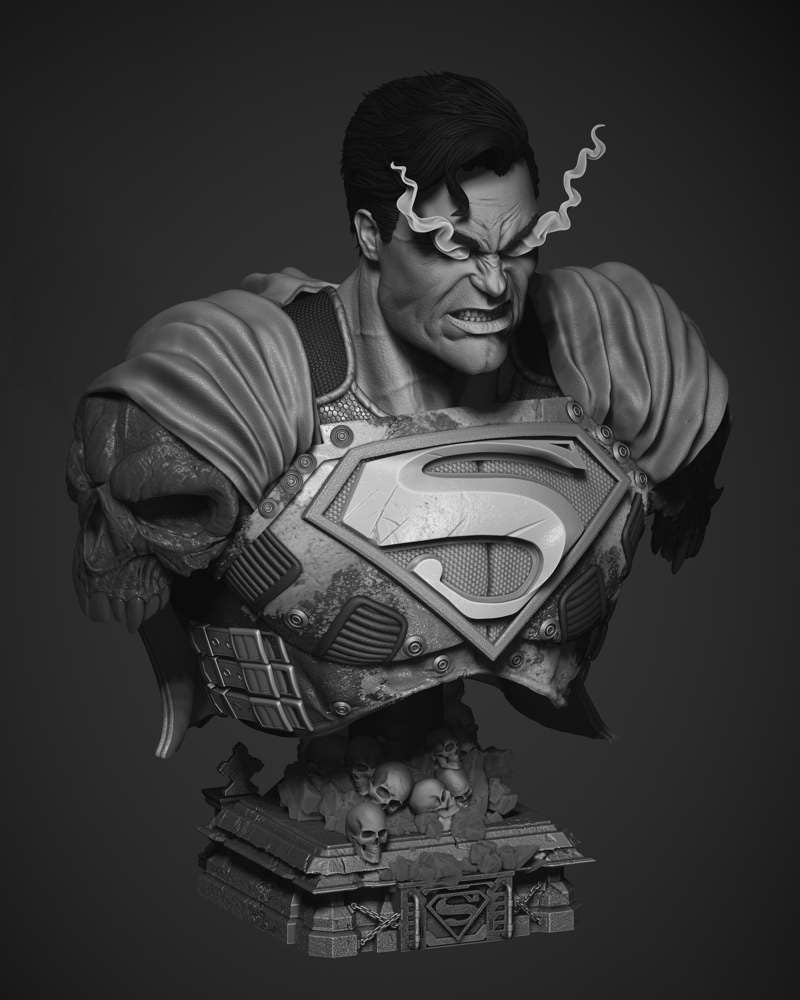 Superman - (Dark Night Bust) - Portrait