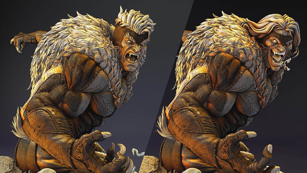 Sabretooth - Sculpture