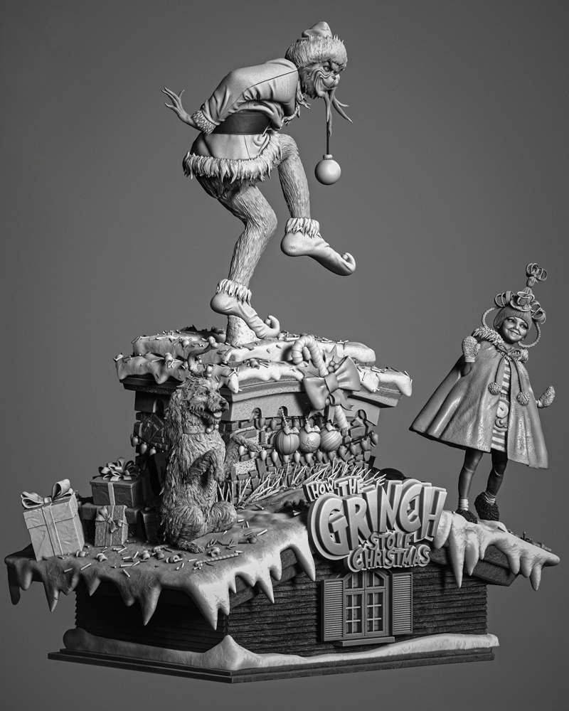 Grinch, Cindy and Max - Diorama