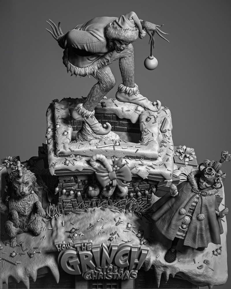 Grinch, Cindy and Max - Diorama