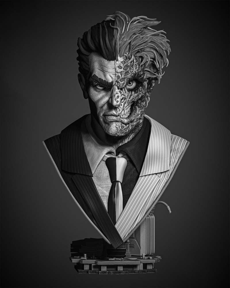 Two Face - Portrait Bust