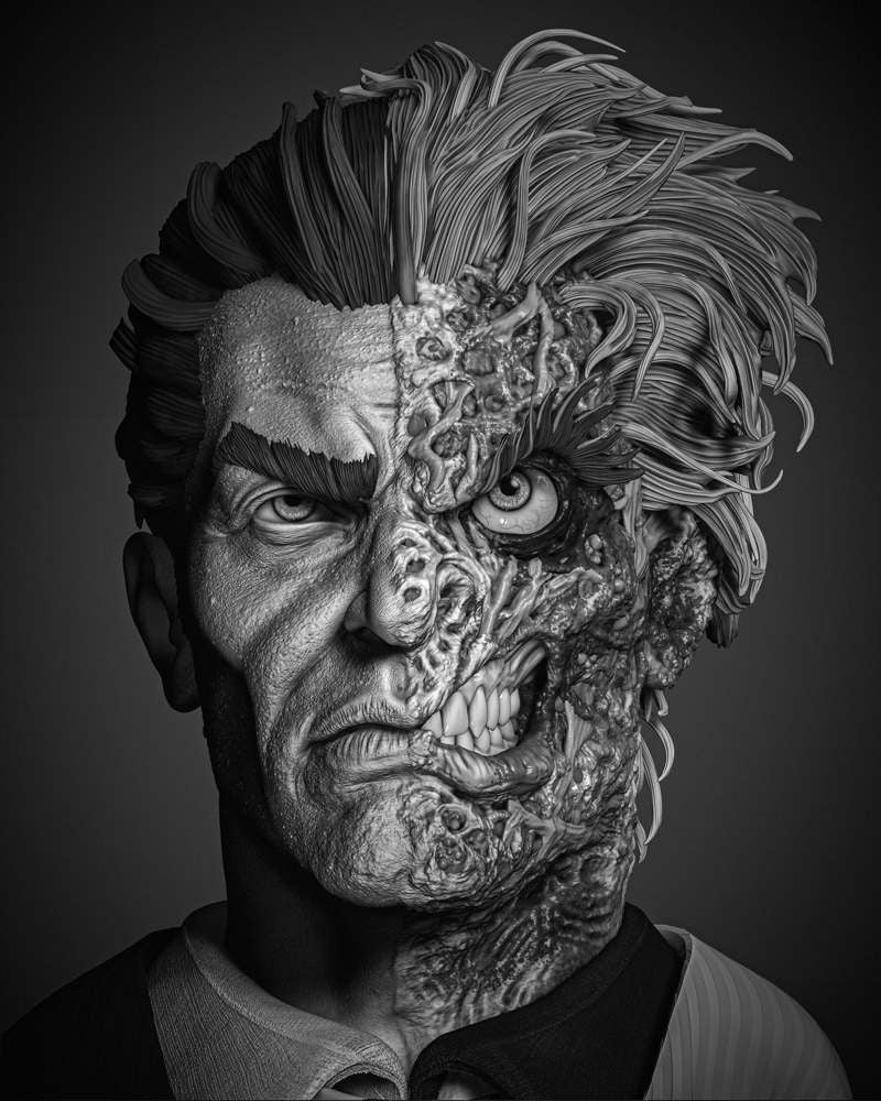 Two Face - Portrait Bust