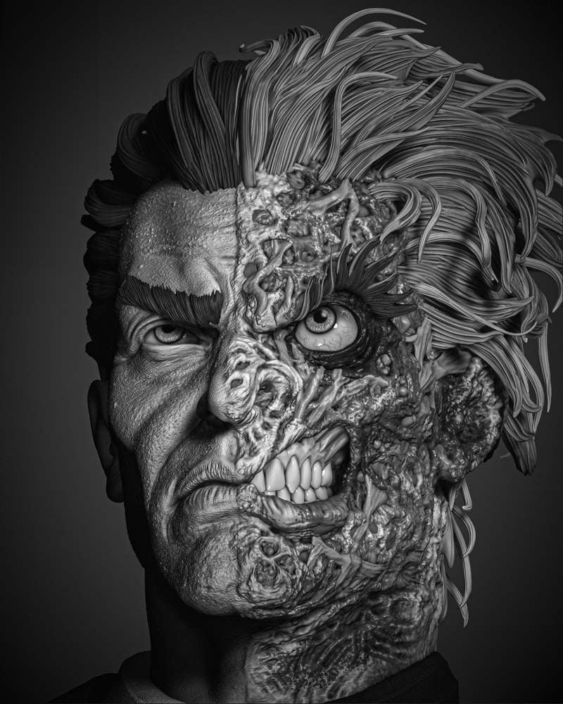 Two Face - Portrait Bust