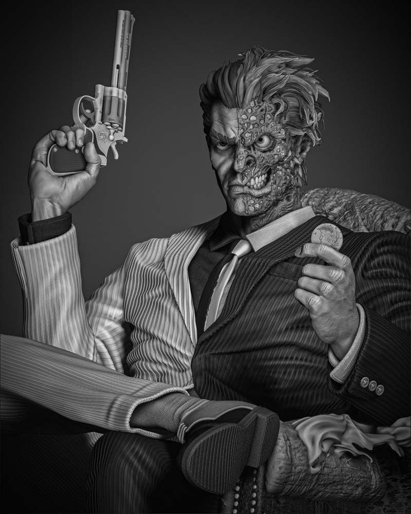 Two Face - Sculpture