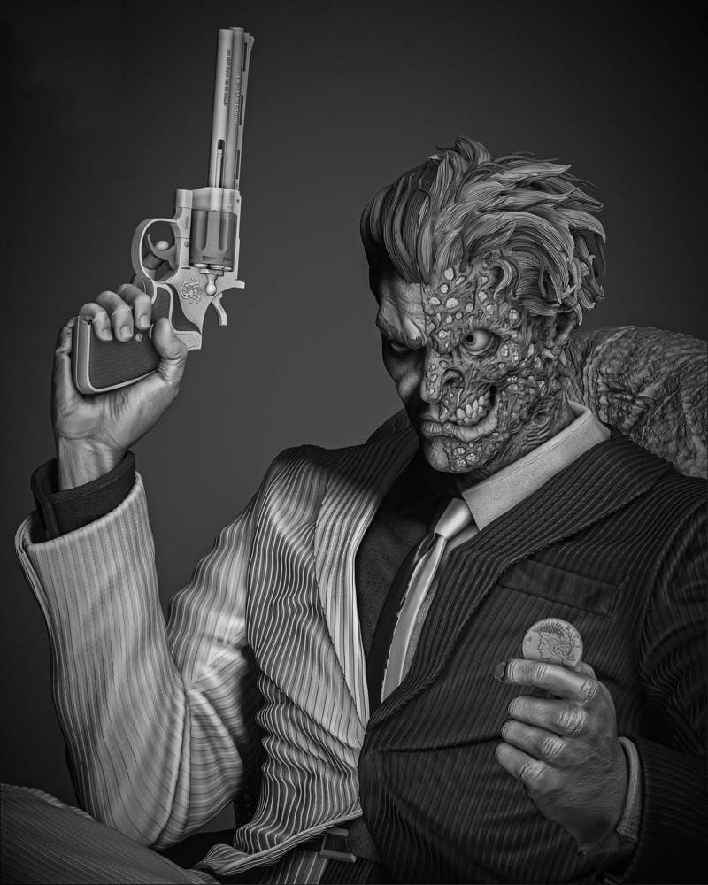 Two Face - Sculpture