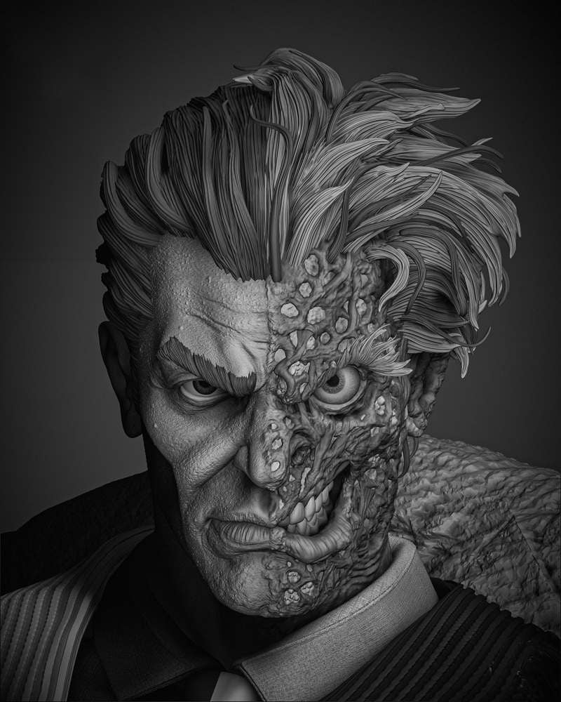 Two Face - Sculpture