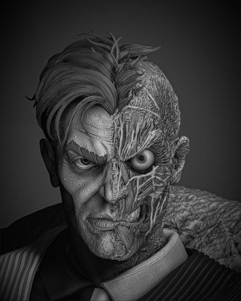 Two Face - Sculpture