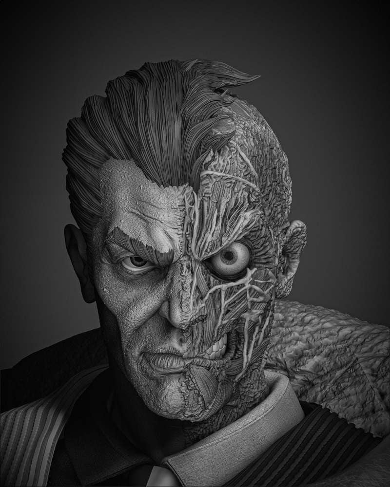 Two Face - Sculpture