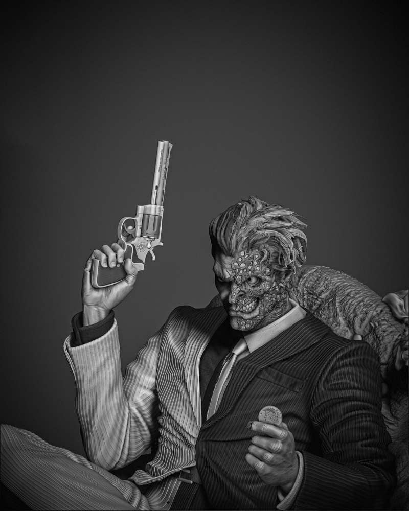 Two Face - Sculpture