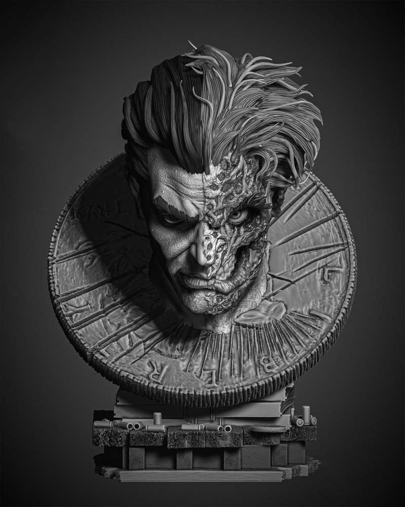 Two Face - Sculpture