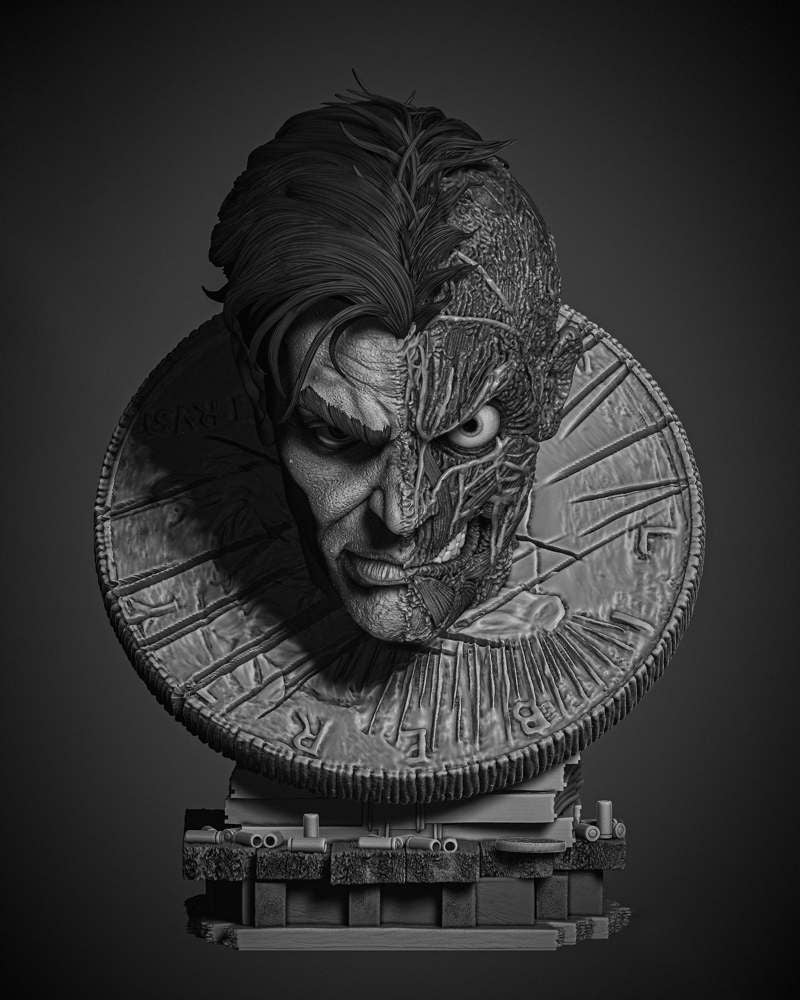 Two Face - Sculpture