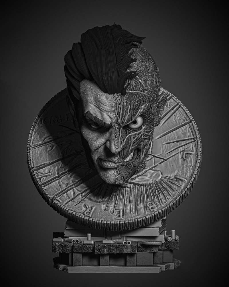 Two Face - Sculpture