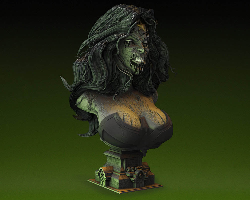 Wonder Woman Zombie - Bust