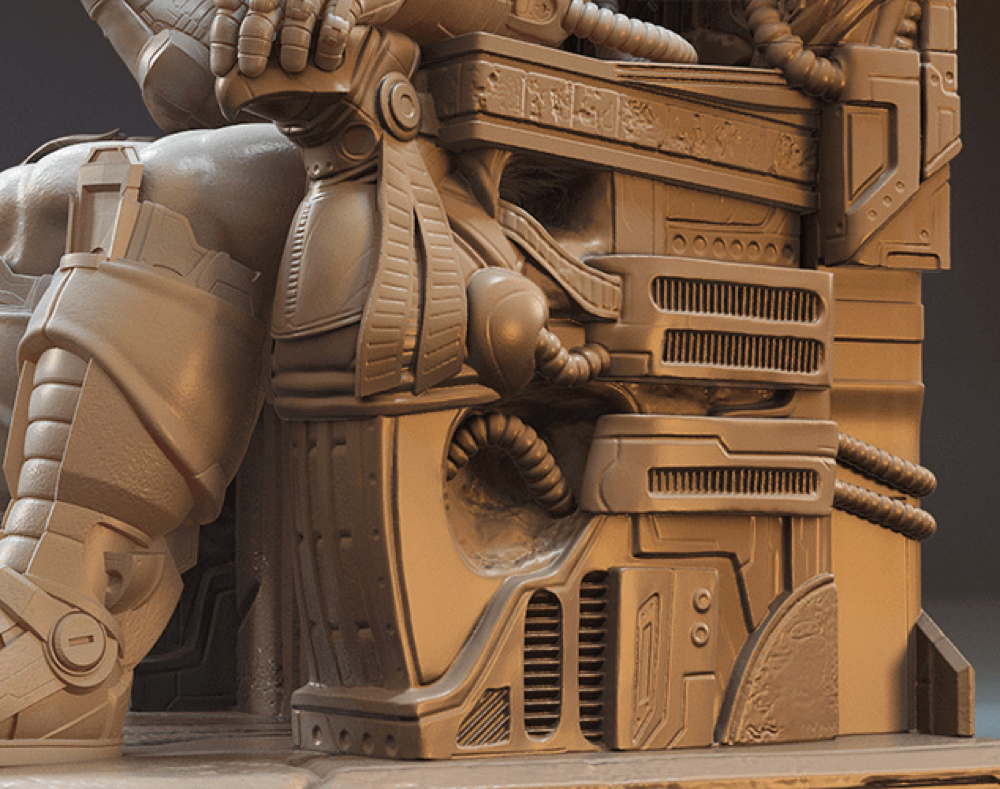 Apocalypse on Throne - Sculpture