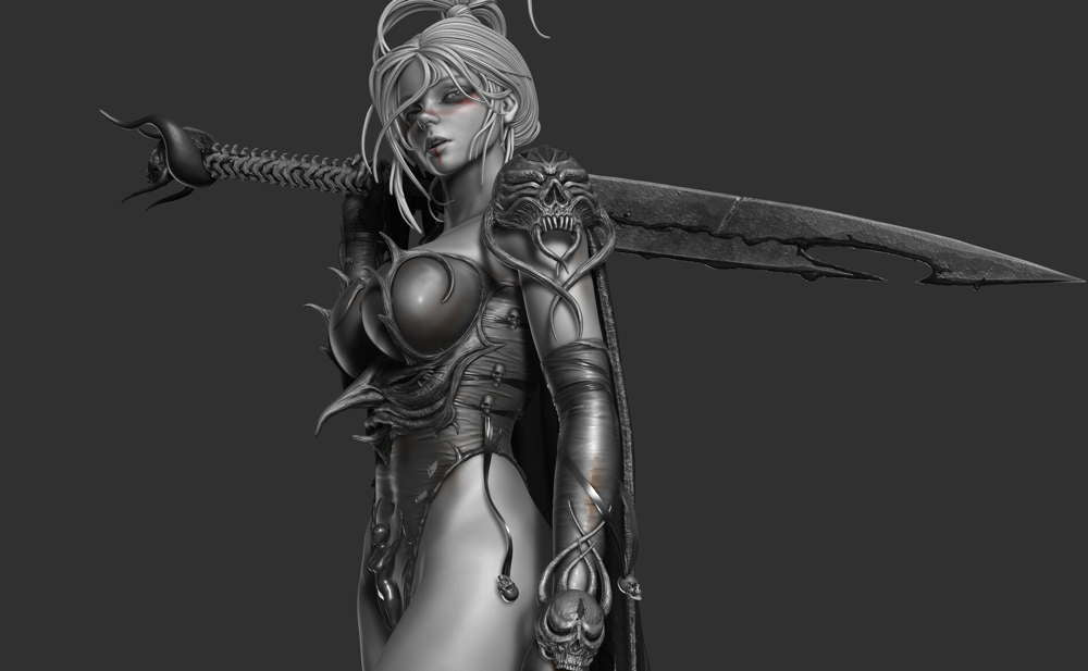 Warrior Lady - Sculpture