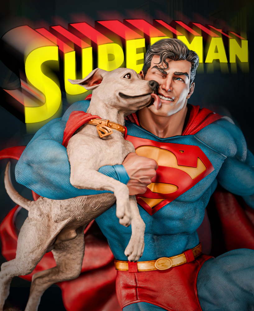 Superman & Krypto – Sculpture