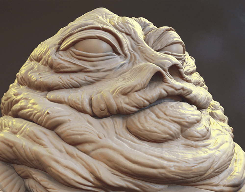 Jabba The Hutt & Leia - Sculpture