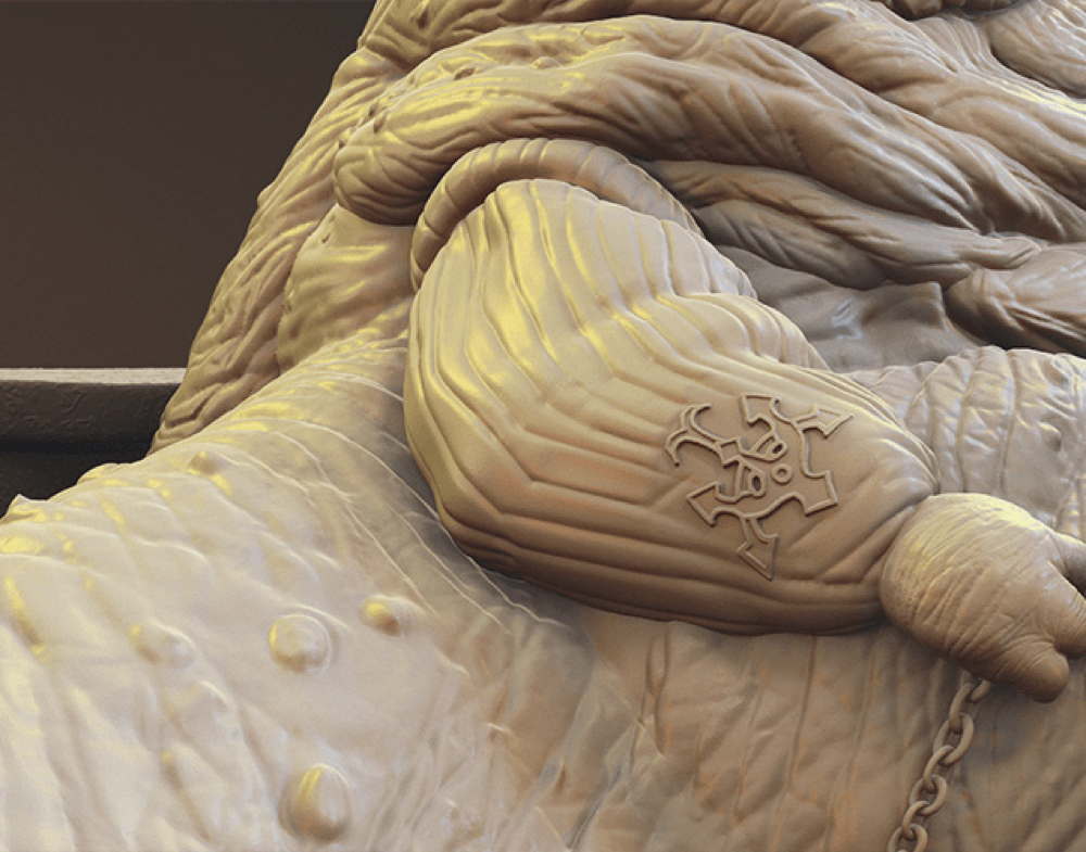 Jabba The Hutt & Leia - Sculpture