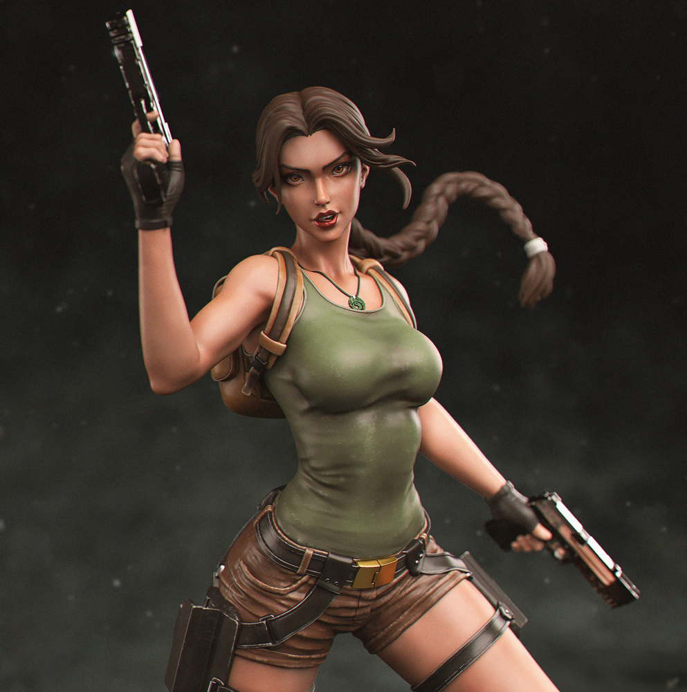 Lara Croft - Sculpture Diorama