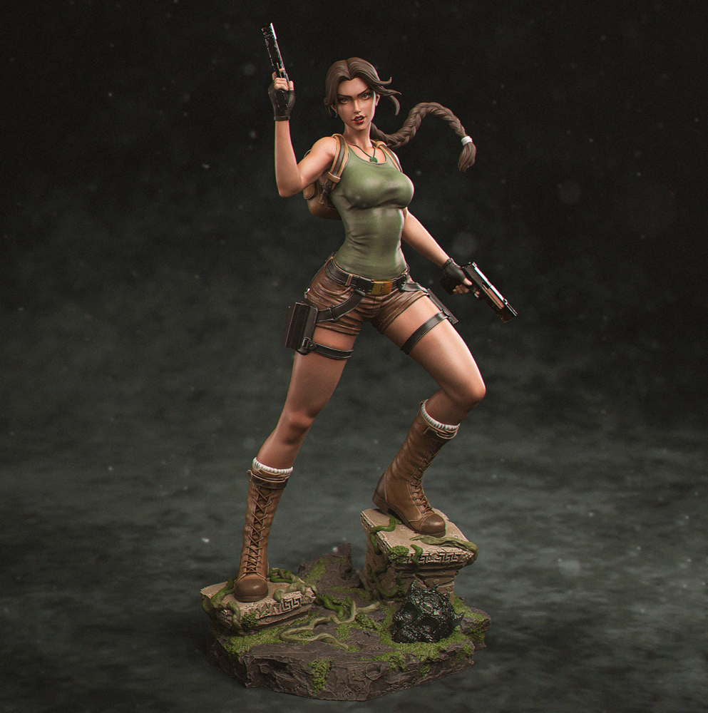 Lara Croft - Sculpture Diorama